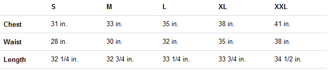 Size-Chart-Ladies-Command-Gold-Dress