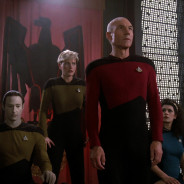 Encounter at Farpoint, TNG S1E1.  The Battle Bridges maiden voyage.